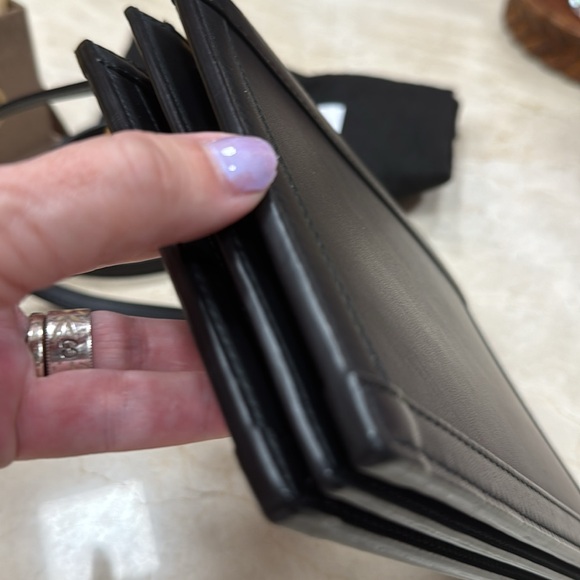 BALMAIN B-ARMY THREE COMPARTMENT BLACK LEATHER LOGO PRINT BAG CLUTCH CROSSBODY - Picture 13 of 16